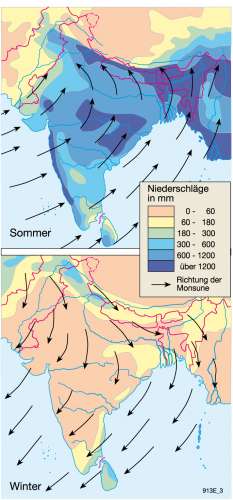 Diercke Weltatlas - Kartenansicht - Südasien - Sommermonsun - 978-3-14