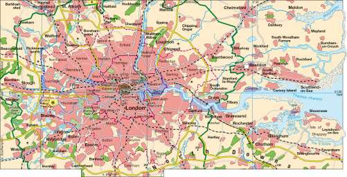 Diercke Weltatlas - Kartenansicht - London - Übersicht