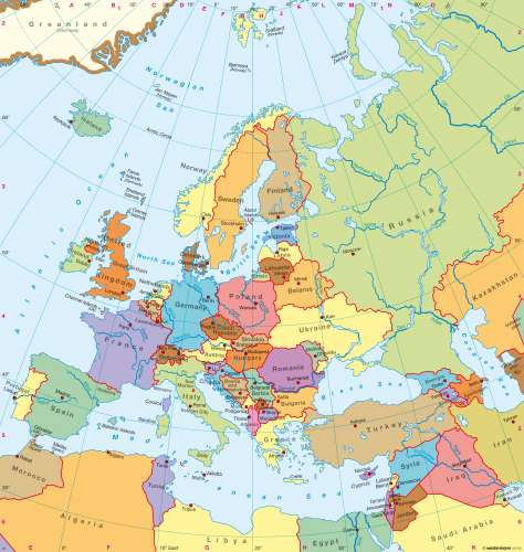 Maps - Europe – Political map - Diercke International Atlas