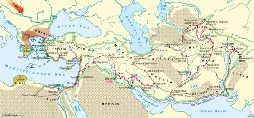Diercke Karte Alexander's campaign 334 â 323 AD