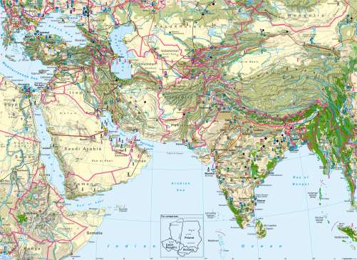 Maps West And South Asia Economy Diercke International Atlas
