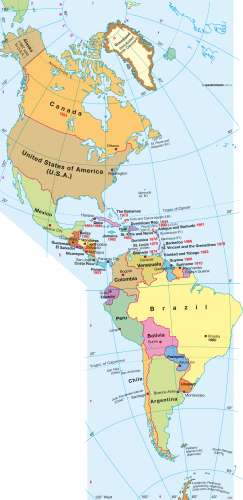 political map of the americas Maps America Political Map Diercke International Atlas political map of the americas