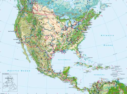 us and central america map Maps United States And Central America Economy Diercke us and central america map