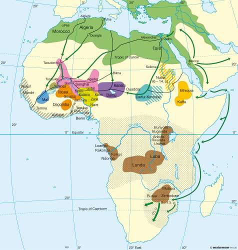 Maps African States In The 15th 17th Centuries Diercke