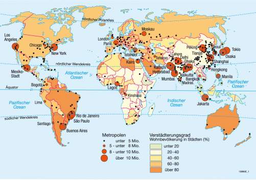Diercke Weltatlas - Kartenansicht - Bevölkerungsverteilung und