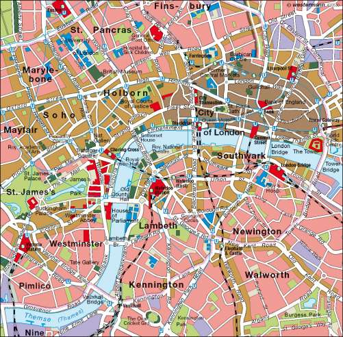 Diercke Weltatlas - Kartenansicht - London - Innenstadt