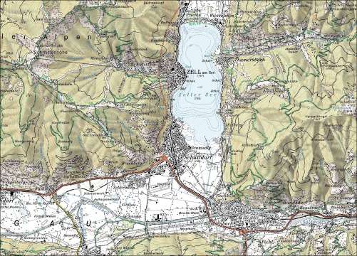 Diercke Weltatlas - Kartenansicht - Zell am See - Topographische Karte