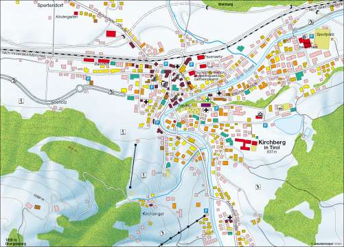 Diercke Weltatlas - Kartenansicht - Kirchberg in Tirol - Wintertourismus