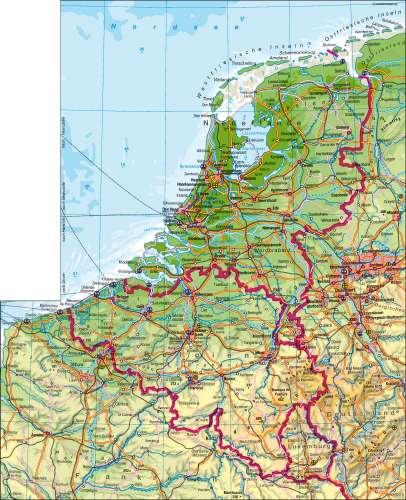 Diercke Weltatlas - Kartenansicht - Niederlande/Belgien/Luxemburg