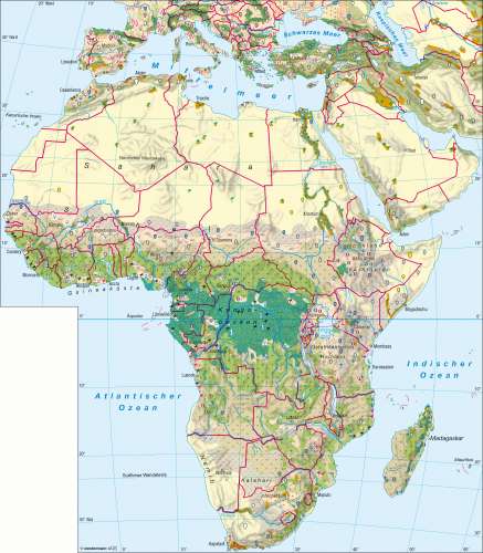 Diercke Weltatlas Kartenansicht Afrika Landwirtschaft 9101