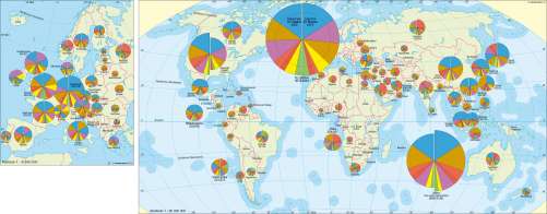 Diercke Weltatlas - Kartenansicht - Welthandel nach Ländern und