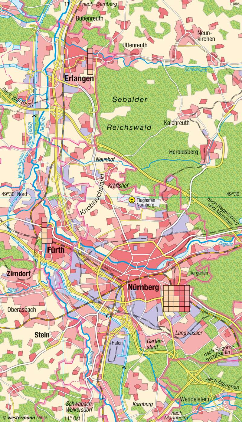 Diercke Weltatlas - Kartenansicht - Großraum Nürnberg