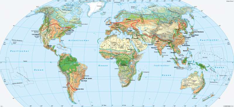 Diercke Weltatlas - Kartenansicht - Erde - Vegetationszonen und