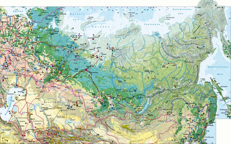 Diercke Weltatlas - Kartenansicht - Nordasien - Wirtschaft - 978-3-14