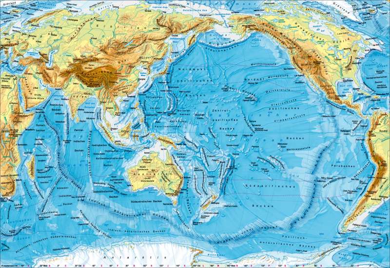 Diercke Weltatlas - Kartenansicht - Indischer Ozean/Pazifischer Ozean