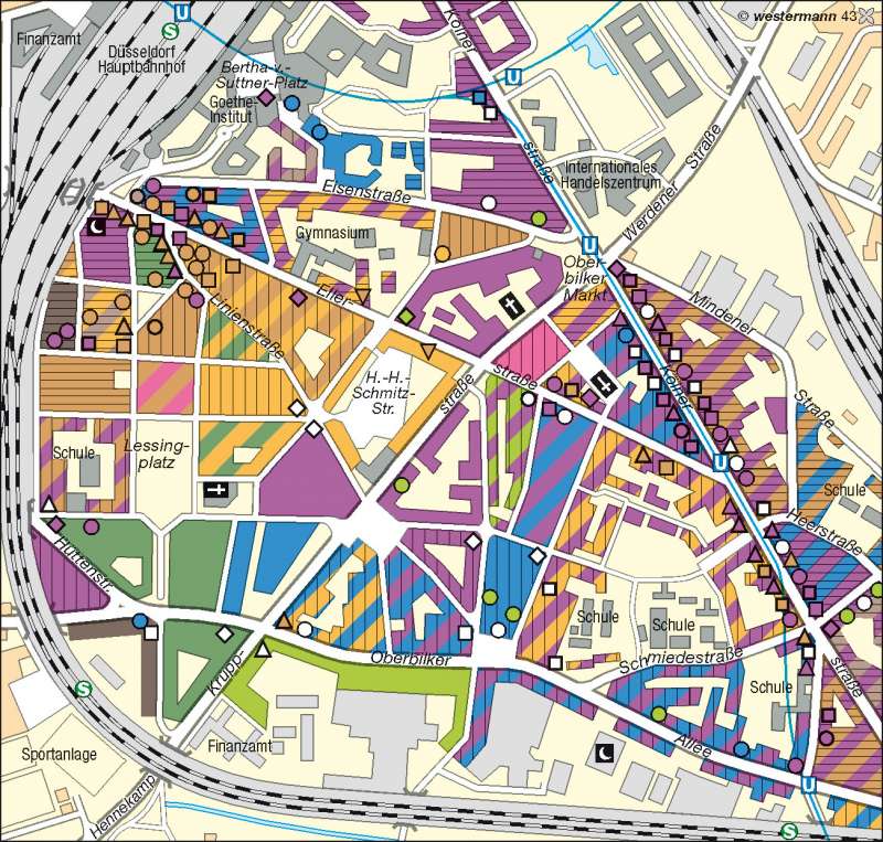 Diercke Weltatlas - Kartenansicht - Düsseldorf-Oberbilk