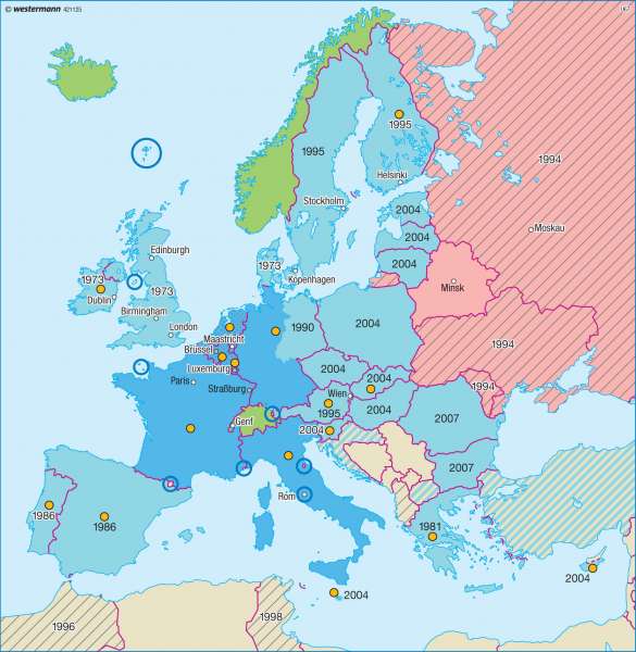Diercke Weltatlas Kartenansicht Europäische Zusammenschlüsse