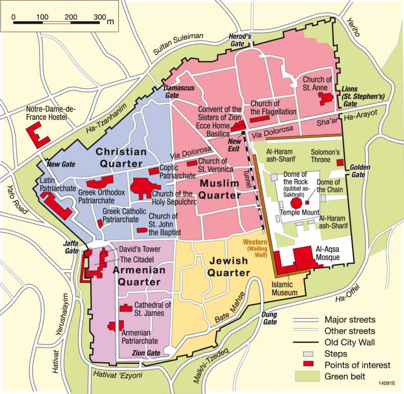 Maps - Jerusalem – Holy City for three world religions - Diercke ...