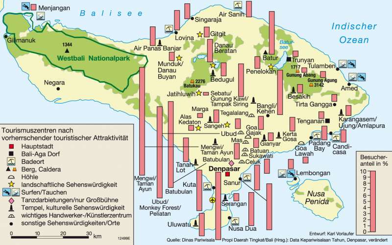 Diercke Weltatlas - Kartenansicht - Bali - Tourismus