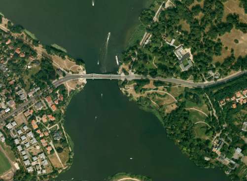 Diercke Karte Die Glienicker Brücke im Senkrechtluftbild