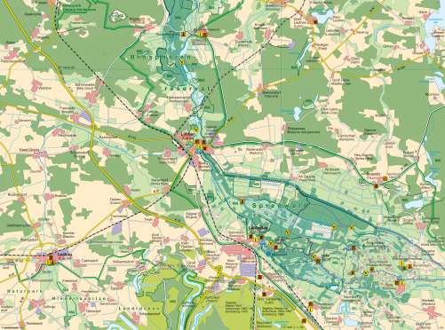 Diercke Karte Spreewald – Tourismus im Biosphärenreservat