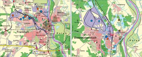 Diercke Karte Frankfurt/Oder und Eisenhüttenstadt – Städte an der polnischen Grenze