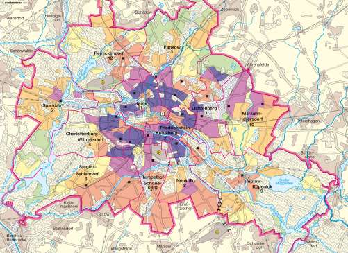 Diercke Karte Berlin heute – Bevölkerungsdichte