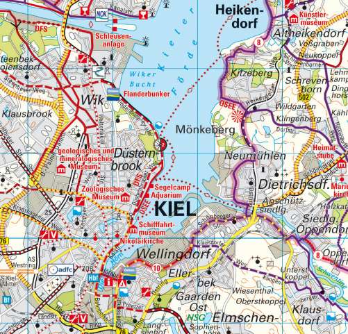 Diercke Karte Kiel - Freizeitkarte