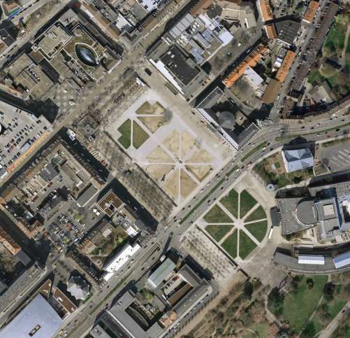 Diercke Karte Kassel - Friedrichsplatz (Luftbild)