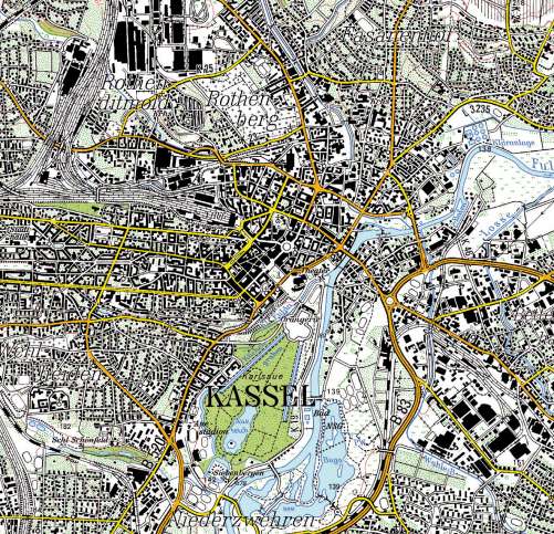 Diercke Karte Kassel - Topographische Karte