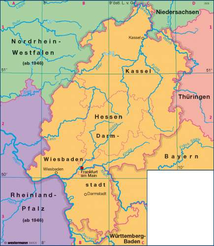Diercke Karte Hessen 1945