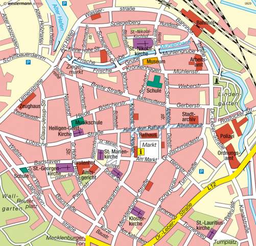 Diercke Karte Wismar – Innenstadtplan