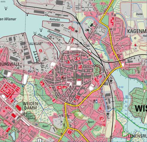 Diercke Karte Wismar – Topographische Karte