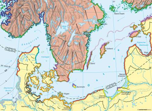 Diercke Karte Ostsee – Küstenformen