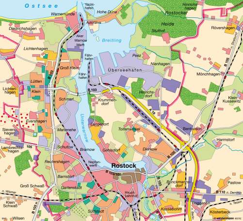 Diercke Karte Rostock – Stadtentwicklung