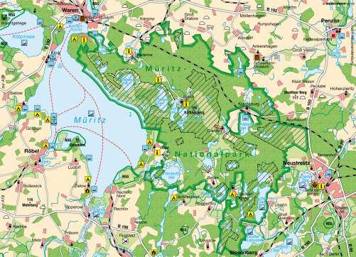 Diercke Karte Müritz – Tourismus und Naturschutz