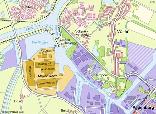 Diercke Karte Papenburg - Hafen