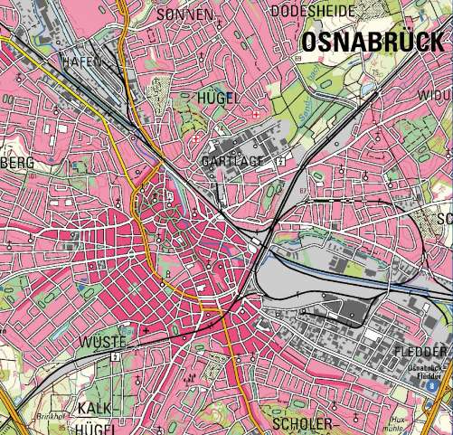 Diercke Karte Osnabrück - Topographische Karte