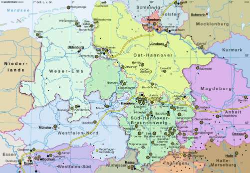 Diercke Karte Kriegswirtschaft in Nordwestdeutschland 1933-1945