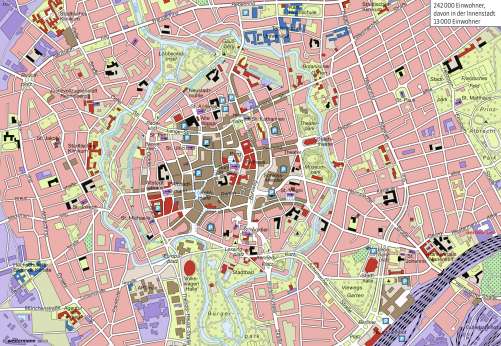 Diercke Karte Braunschweig heute - Innenstadt