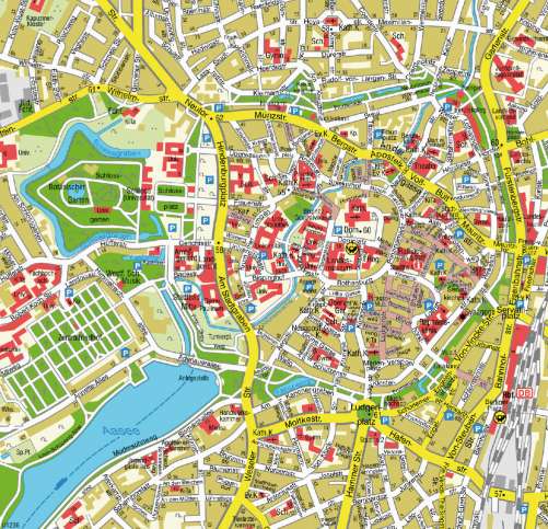 Diercke Karte Münster - Amtliche Stadtkarte