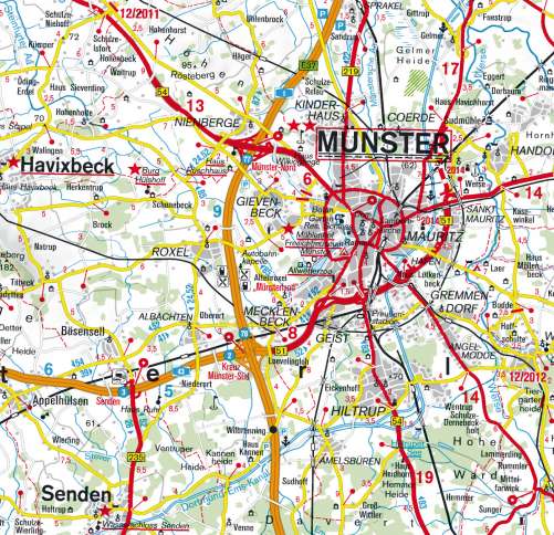 Diercke Karte Münster - Straßenkarte