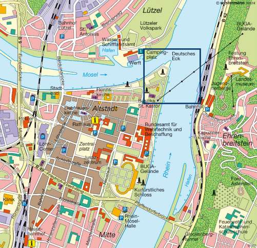 Diercke Karte Koblenz - Innenstadt