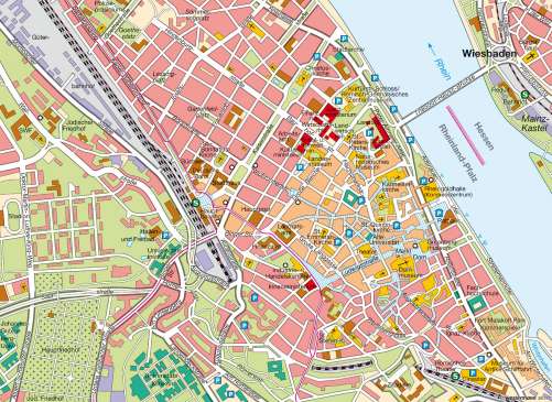 Diercke Karte Landeshauptstadt Mainz - Innenstadt