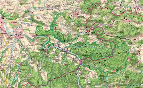 Diercke Karte Elbsandsteingebirge – Nationalpark Sächsische Schweiz