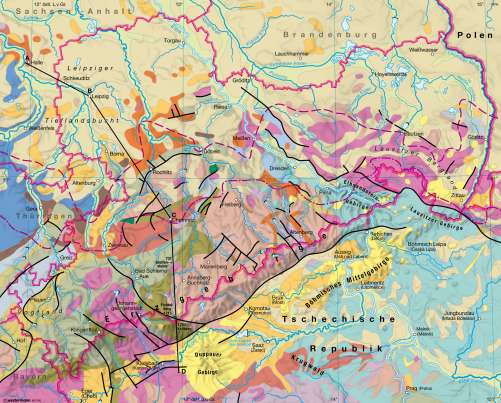 Diercke Karte Sachsen – Geologie