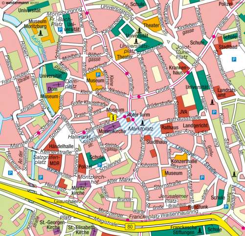 Diercke Karte Halle – Stadtplan