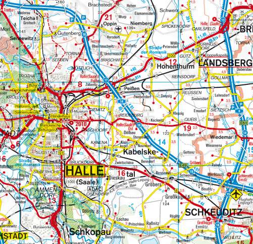 Diercke Karte Halle – Straßenkarte