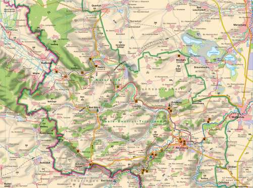 Diercke Karte Naturpark Saale-Unstrut-Triasland – Verkehrsprojekt Deutsche Einheit Nr. 8