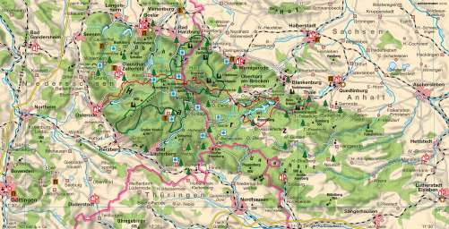 Diercke Karte Mittelgebirge Harz